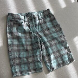 Nike Golf Plaid Shorts in Blue and Gray